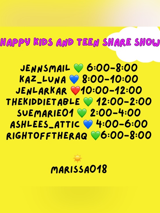 Other - Kids and teen first share show every Thursday!
Let’s get you what you need!